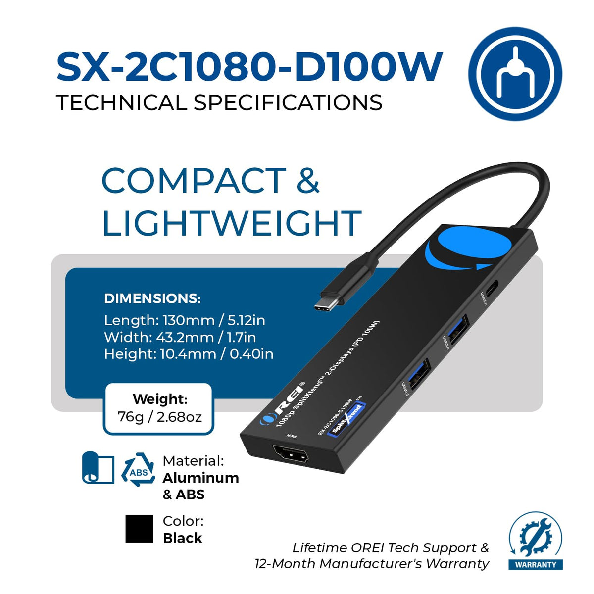 OREI SplitExtend SD and Micro SD readers for quick media access.