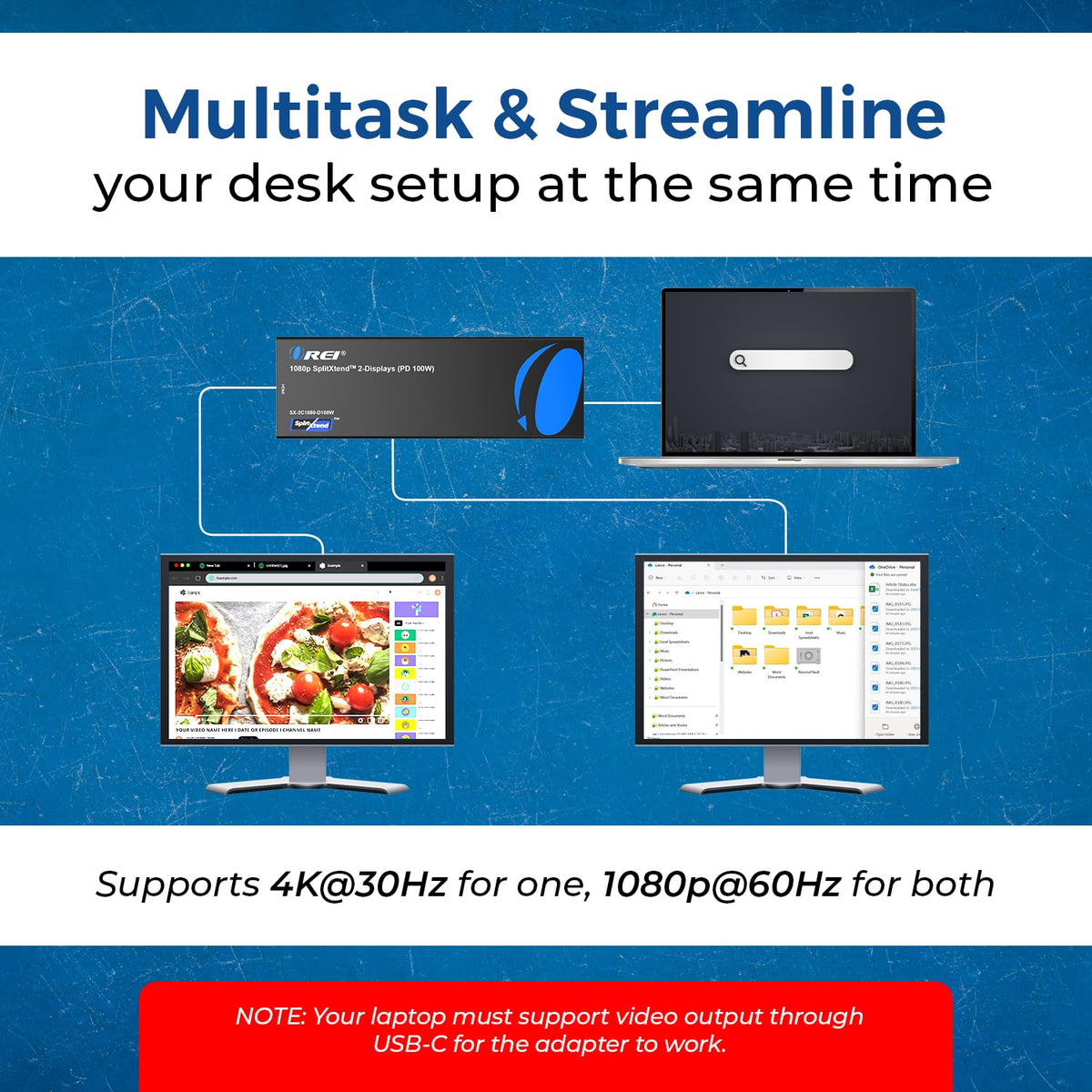 OREI SplitExtend USB 3.0 ports for fast peripheral connections.