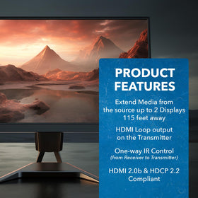 OREI transmitter with four-port CAT6 output and HDMI local