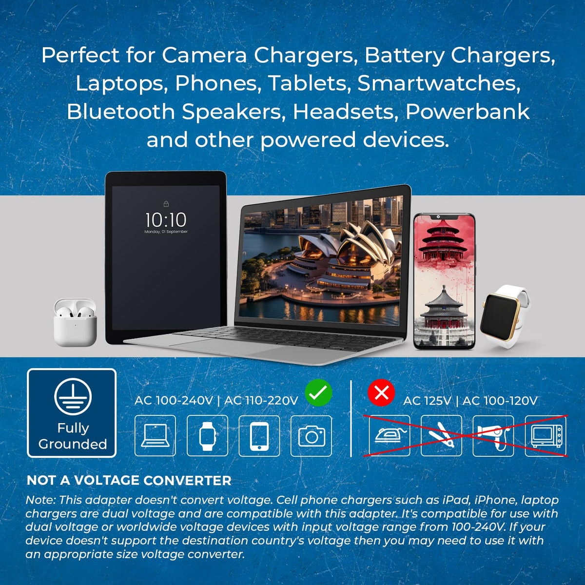 OREI Type I CPAP-friendly adapter suitable for travel