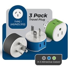OREI Type I adapter back with dual USA inputs for convenient charging