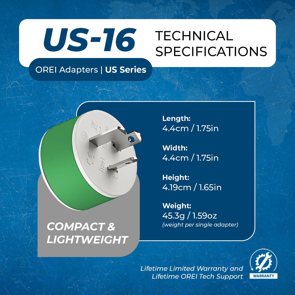 OREI Type I adapter with US plug inputs for multiple devices