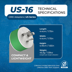 OREI Type I adapter with US plug inputs for multiple devices