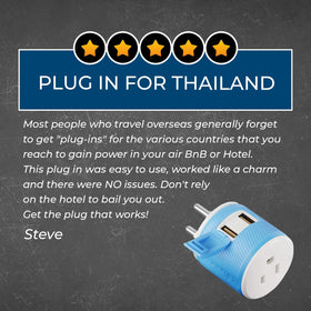 OREI Type O compatibility with USA input for Thailand travelers.