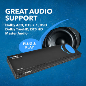 OREI UHDS-1016 compact design fits tight AV racks.