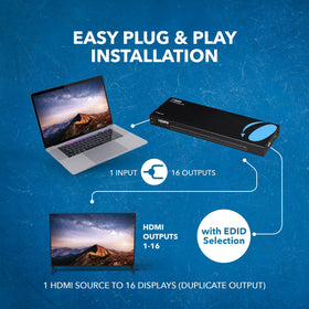 OREI UHDS-1016 power supply included for reliable plug-and-play operation.