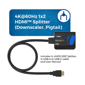 Close-up HDMI port on UHDS-102C for sturdy connection