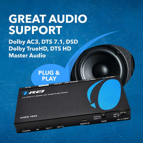OREI UHDS-102A EDID control helps optimize compatibility with displays.