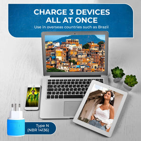 OREI USA input plug works with American devices abroad.