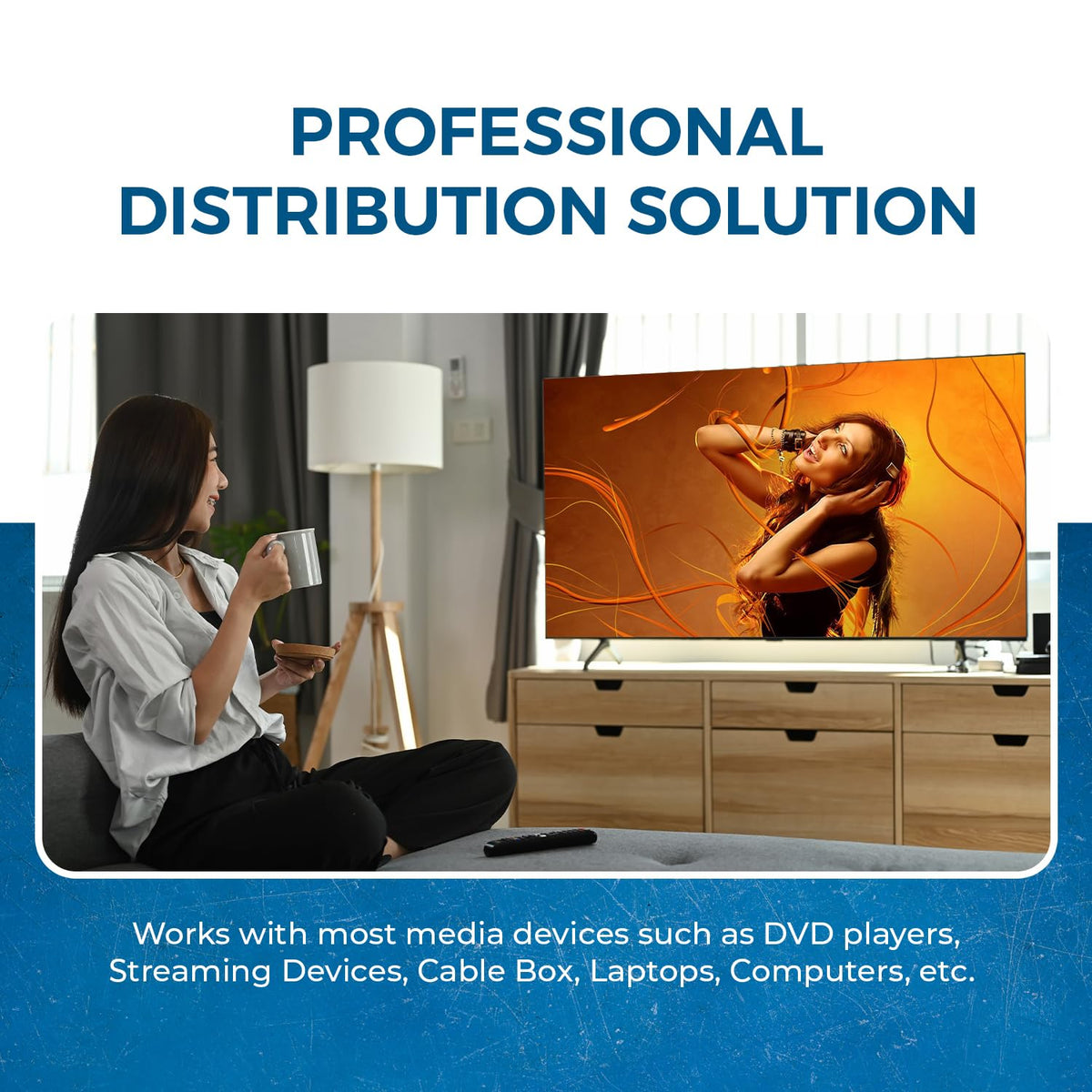 OREI wall‑mount kit included for clean installation.