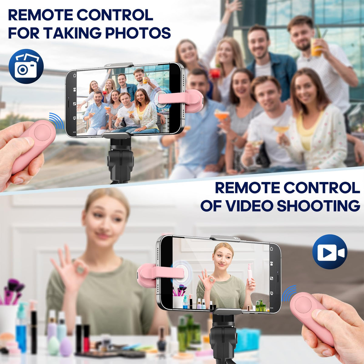 Oresoc remote held in hand demonstrating one-handed comfort and reach