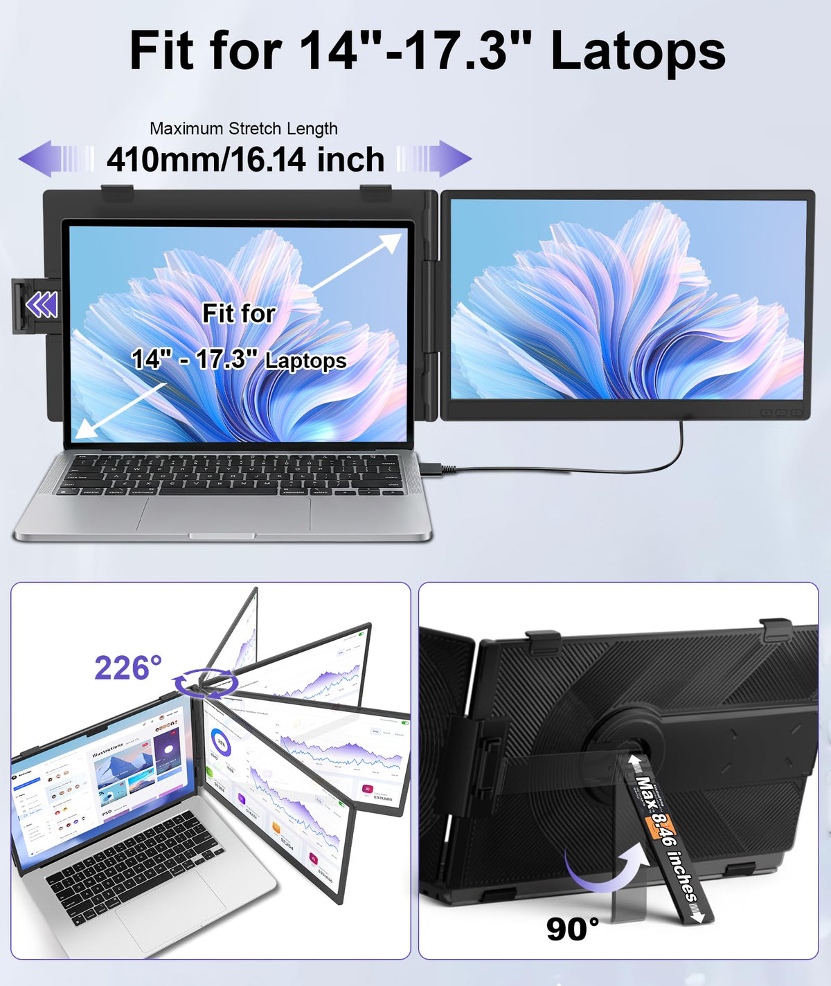 Orfibz connected with HDMI and USB-A demonstrating broad compatibility benefit
