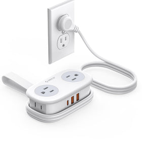 ORICO 20W USB-C PD travel power strip, front view, ideal for multi-device charging on the go