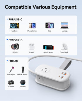 ORICO 4ft extension cord displayed for flexible outlet reach while traveling