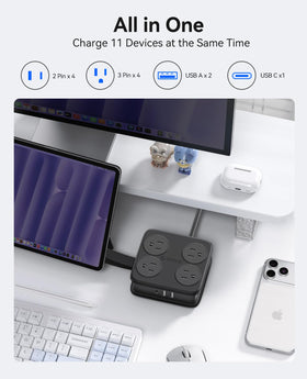 ORICO AP3 PRO 8-outlet configuration shown from the side.