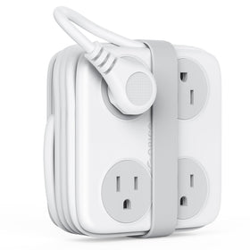 ORICO AP3 PRO front view with eight outlets and USB ports for desk charging.
