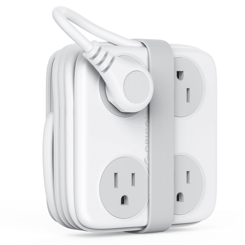 ORICO AP3 PRO front view with eight outlets and USB ports for desk charging.