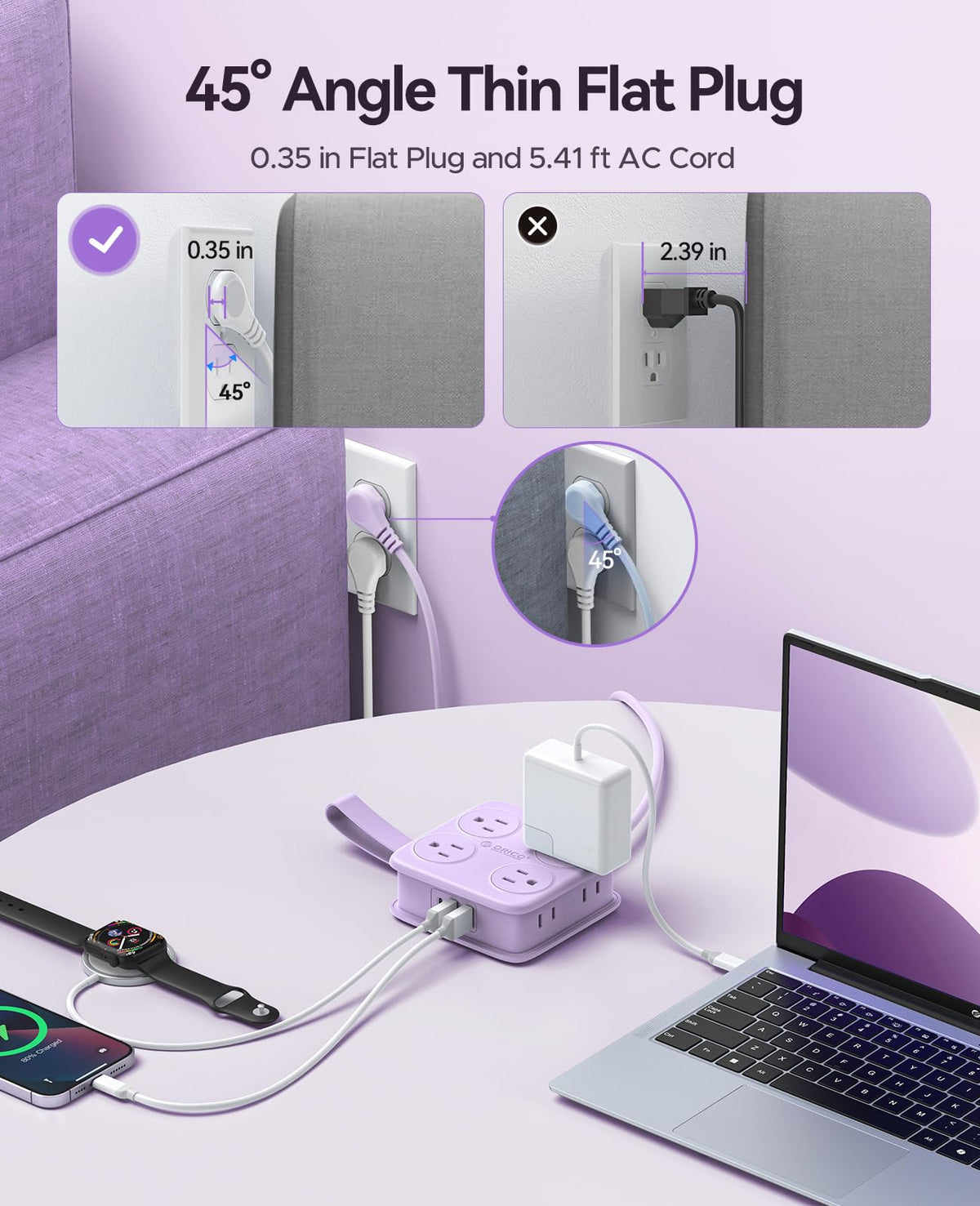 ORICO AP3 PRO white version brightens modern desks
