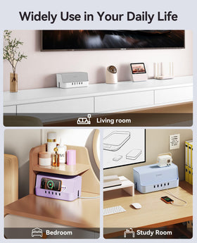 Color options: white, blue, purple to match decor