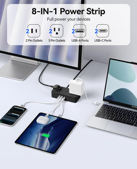 ORICO CPR20 ultra-thin flat plug saves space against the wall.