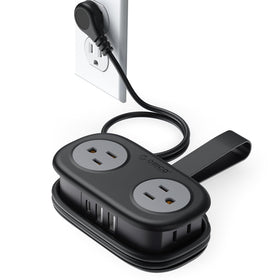 ORICO cruise approved travel power strip with four outlets for hotel room charging.