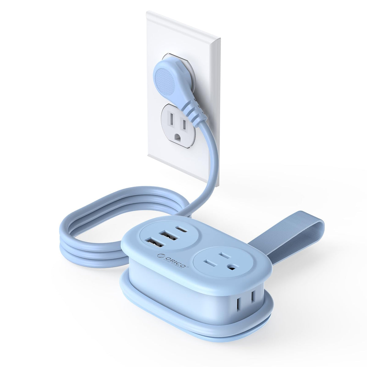 ORICO Cruise power strip with wrap-around design for compact travel