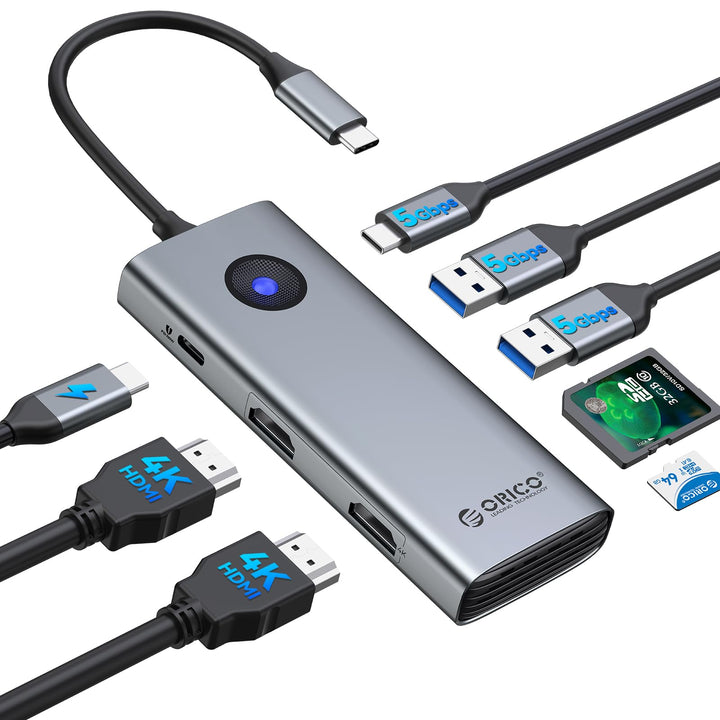 ORICO front view showing all ports for effortless connectivity