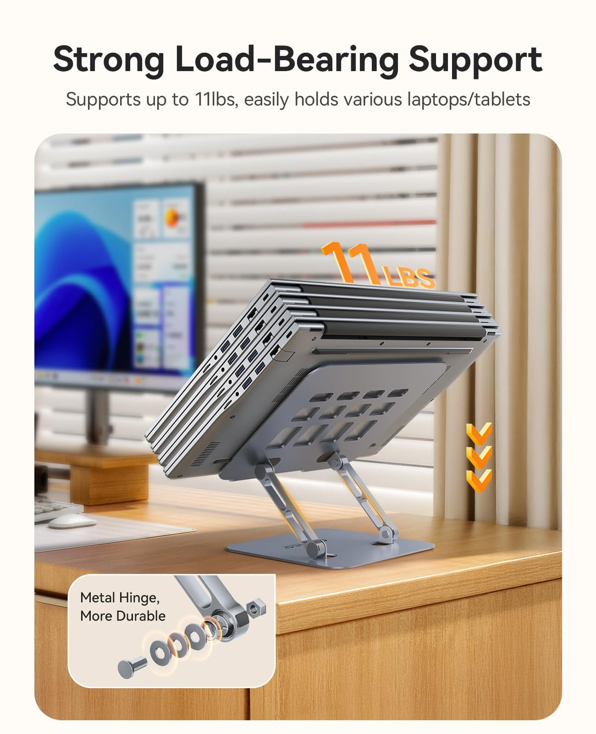 Foldable and compact, ORICO ST11 saves desk space when not in use