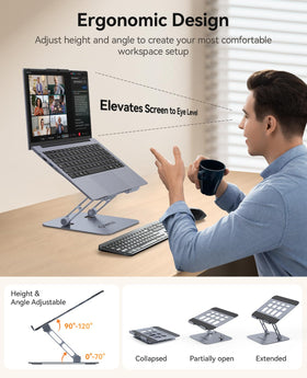 ORICO ST11 with ventilated design improves airflow to help keep laptops cooler