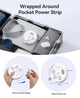 ORICO ultra-thin 0.39-inch flat plug close-up allowing placement behind furniture