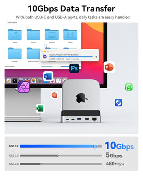 ORICO MiniDock M4 HDMI 4K60 display setup demonstrating crystal-clear visuals