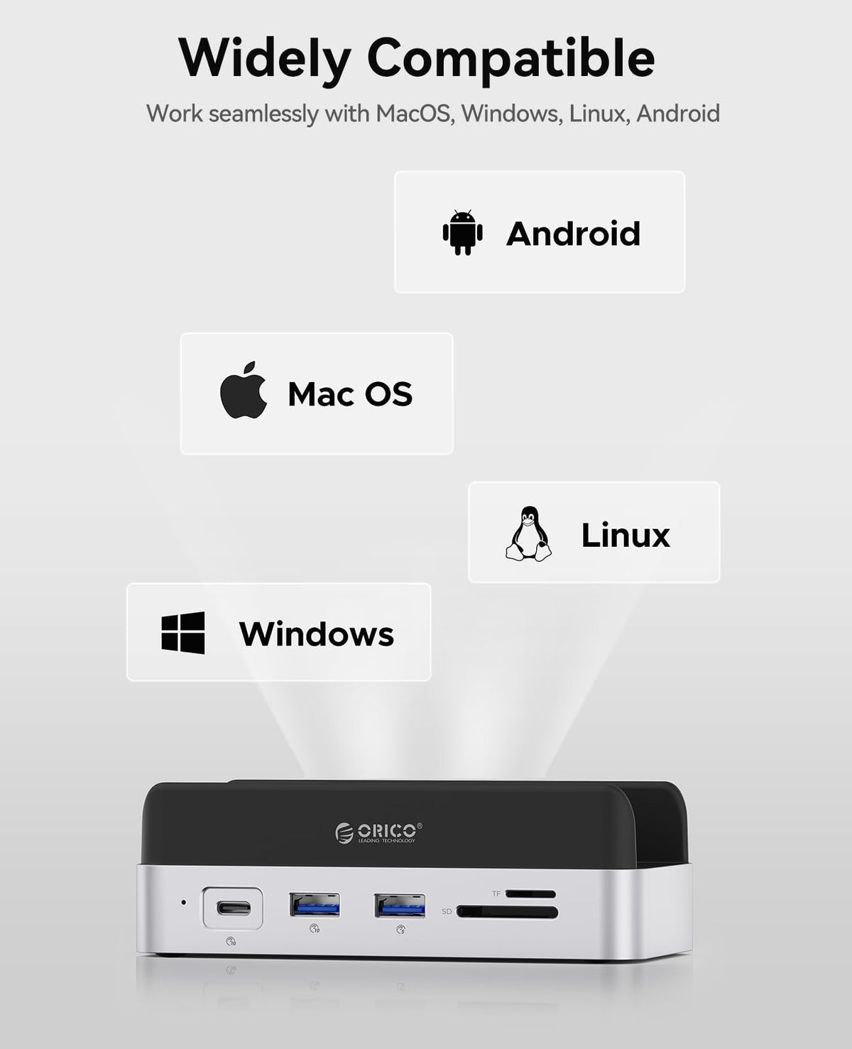 ORICO MiniDock M4 M.2 slot SSD illustrating expandable storage capability
