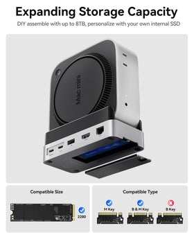 ORICO MiniDock M4 side port panel highlights USB-C and USB-A access for fast transfers
