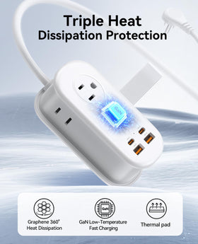 ORICO compact unit fitting into a travel bag for portable charging convenience