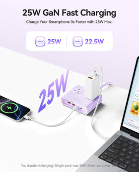 ORICO Power Brick 2 USB-A ports for quick charging of phones and tablets.