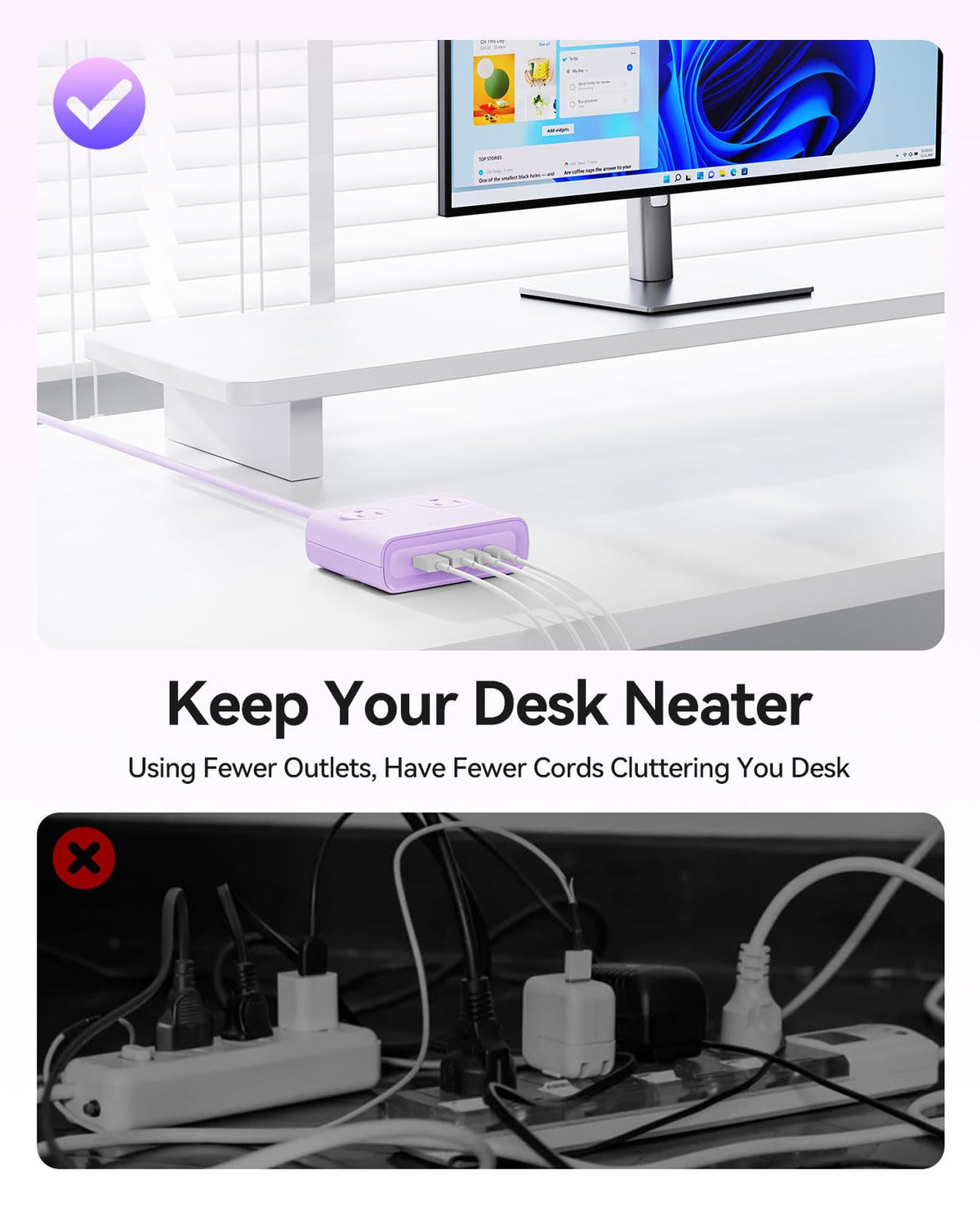 ORICO Power Brick 2 USB-C ports delivering up to 25W fast charging.