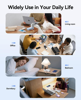 ORICO Power Strip ultra-thin plug design saves space on the wall.