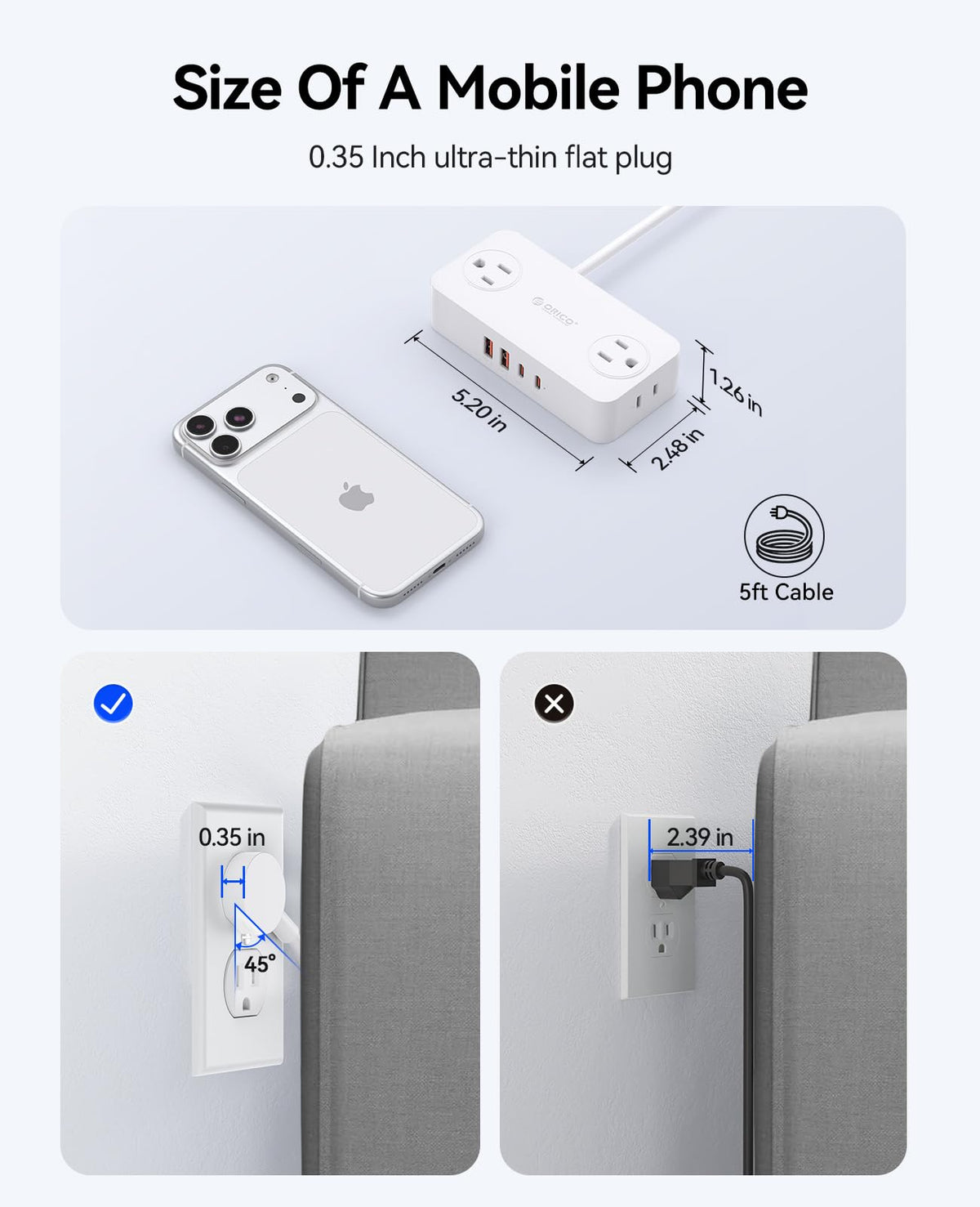 ORICO CPR20 USB-C and USB-A ports in use on a tidy desk.
