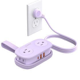 ORICO Purple Travel Power Strip PD20W powers multiple devices on the go.