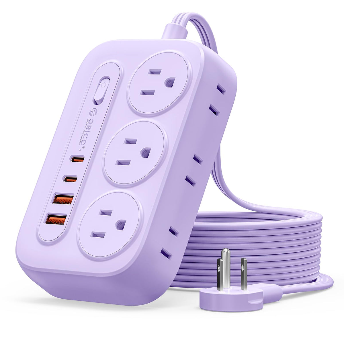 ORICO OG surge protector with 6 outlets and 4 USB ports for efficient multi-device charging
