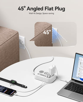 ORICO 10 ft cord extends reach to convenient outlets across rooms.