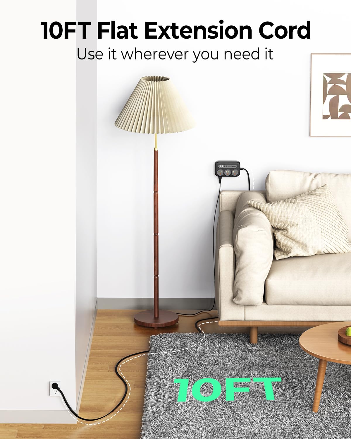 ORICO surge protector with USB-A and USB-C ports for quick charging