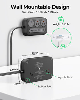 Orico wall-mount holes offer flexible setup on desks or walls.