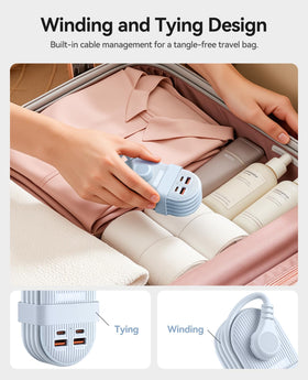 ORICO TK65 45-degree flat plug angle minimizing blocked sockets for convenient placement