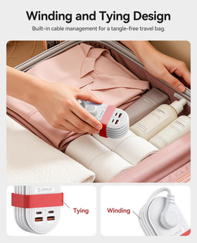 ORICO TK65 slim 45-degree flat plug detail for space-saving