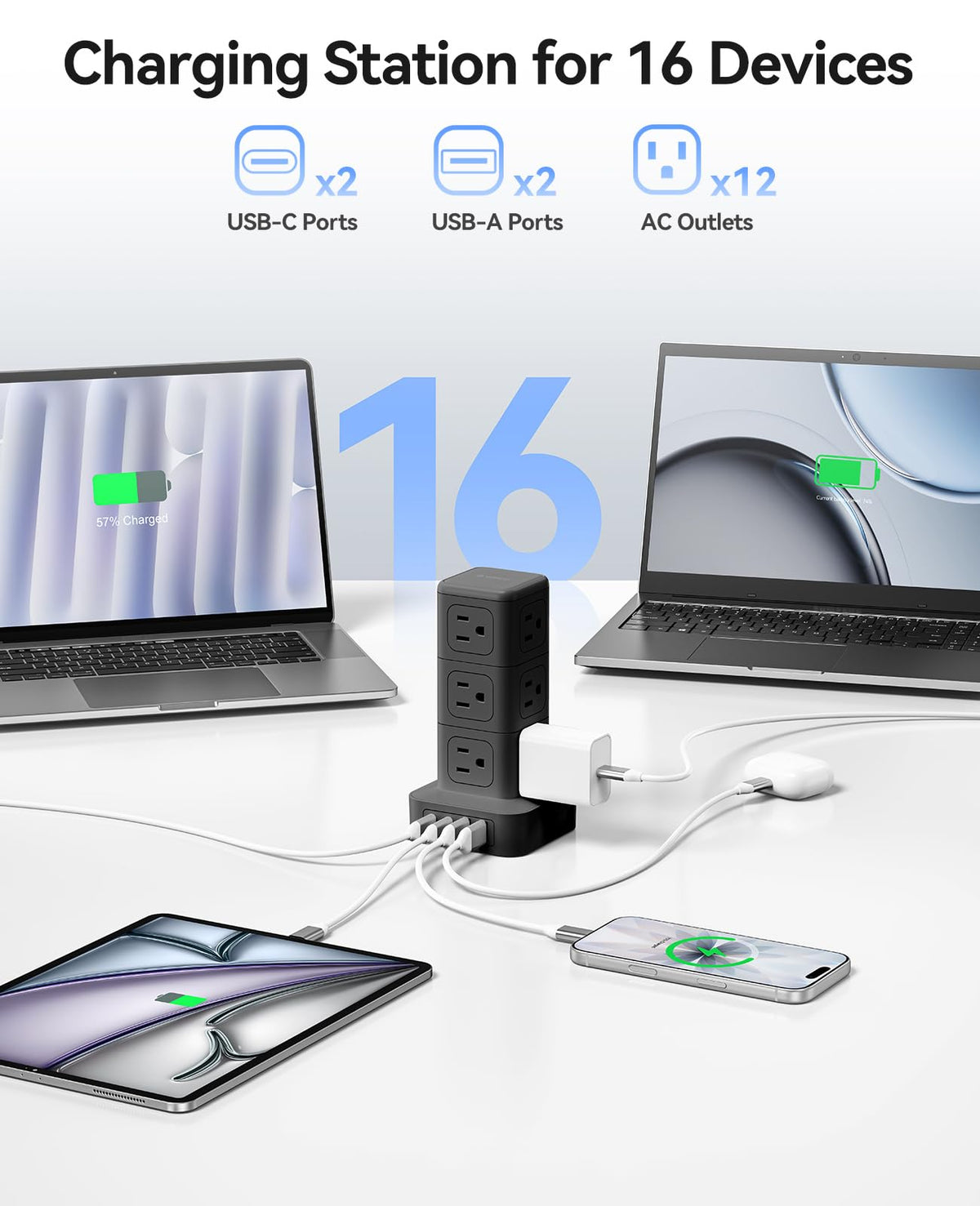 ORICO TPP20 with four USB ports for simultaneous device charging.