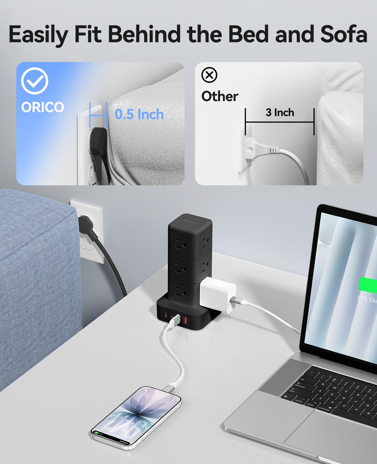 ORICO TPP20 master switch for easy on-off control.