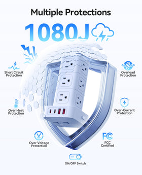 ORICO TPP20 overload protection and master switch promote safe, controlled use.
