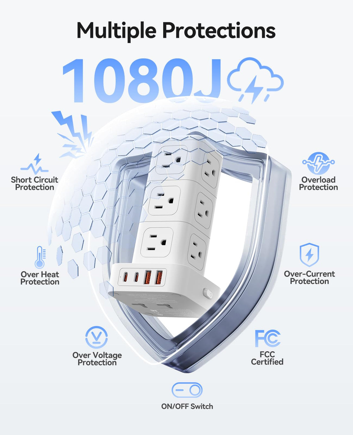 ORICO safety protections prevent overload and short circuits for peace of mind.