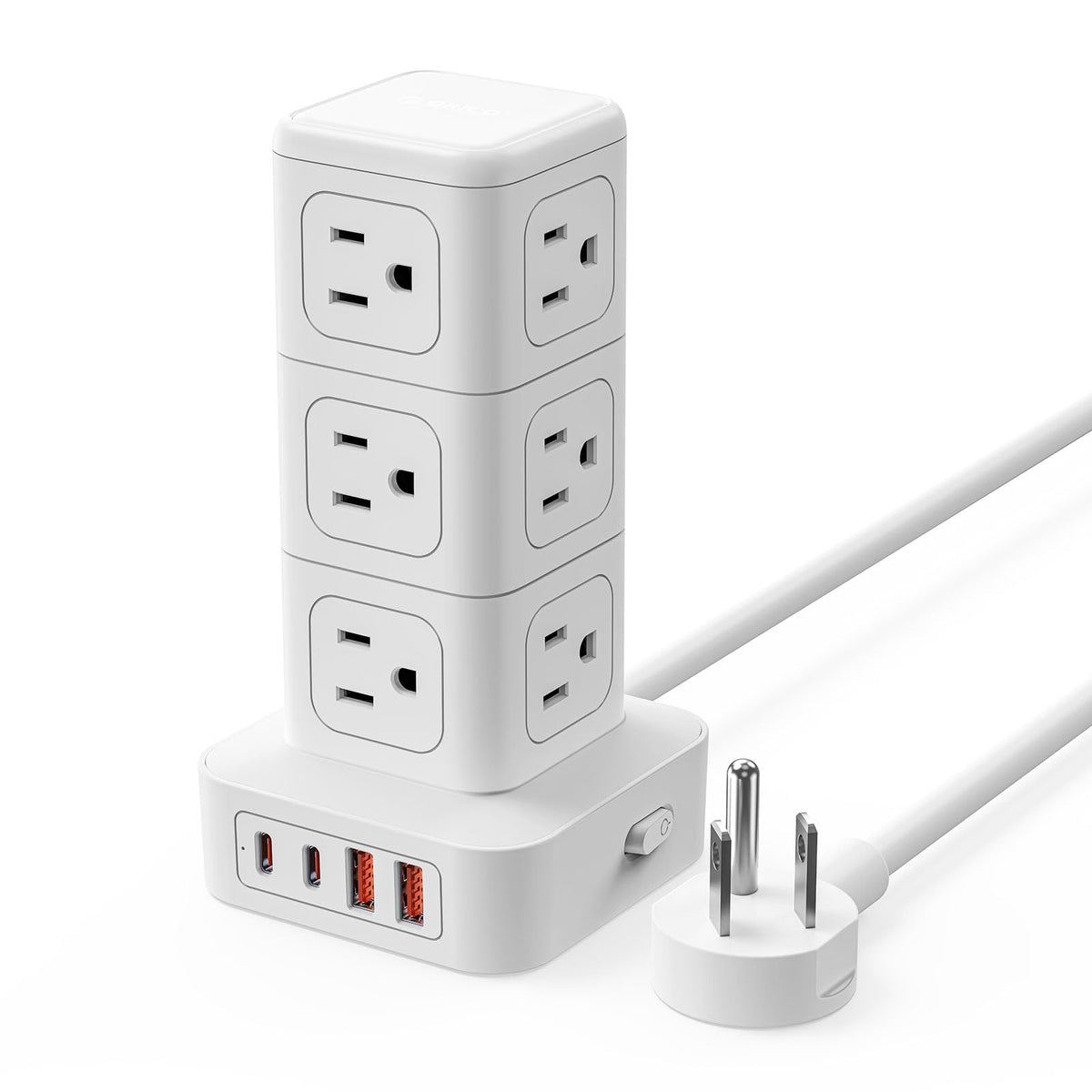 ORICO TPP20 tower outlets expand a single socket into multiple convenient charging points.